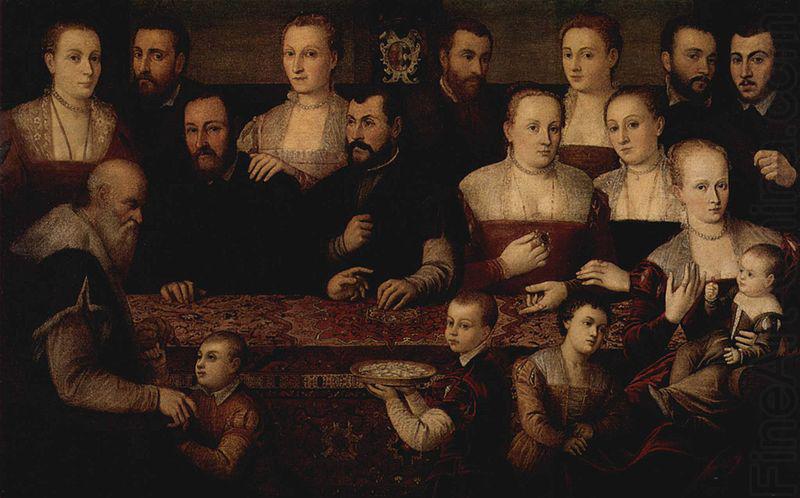 Cesare Vecellio Portrat einer Familie mit orientalischem Teppich china oil painting image